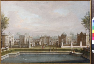 Menageriet i Kuskovo Palace Park av Anonym. Olja på duk, mitten av 1700-talet. Museum Palace Theatre Ostankino, Moskva av Unknown artist