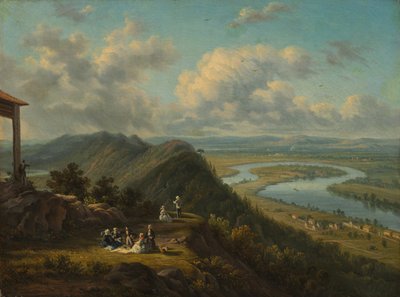 Oxbow sett från Mount Holyoke av Unknown artist