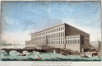 Konungens slott i Stockholm - gravyr av Unknown artist