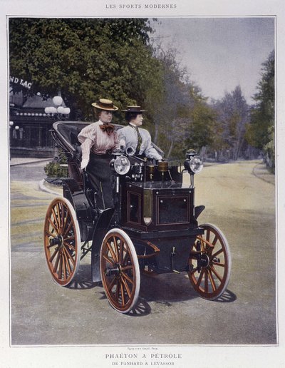 Petroleum Phaeton, typ 1896 - i "" Modern Sports"" av Unknown artist