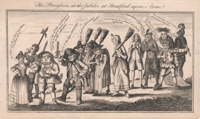Processionen vid jubileet i Stratford upon Avon av Unknown artist