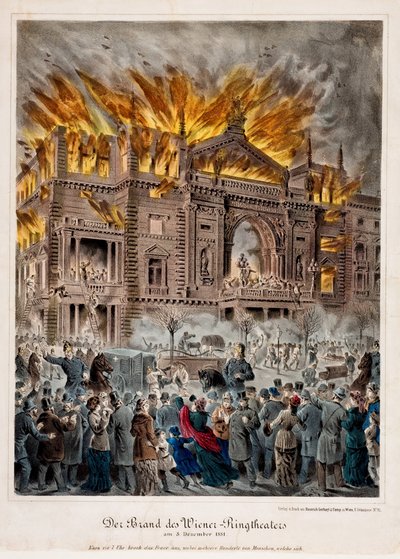 Ringteaterbranden i Wien den 8 december av Unknown artist