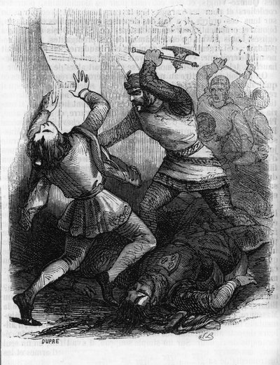 Den "sicilianska vespers" (Vespri Siciliani) folkliga revolt på ön Sicilien mot den franske kungen Charles av Anjous feodala herravälde, som inträffade i Palermo och Corleone, den 31 mars av Unknown artist
