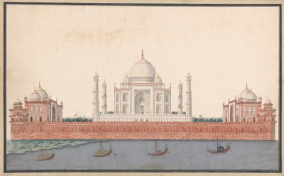 Taj Mahal från floden av Unknown artist