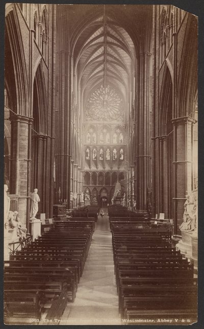Transeptet, från norr, Westminster Abbey av Unknown artist