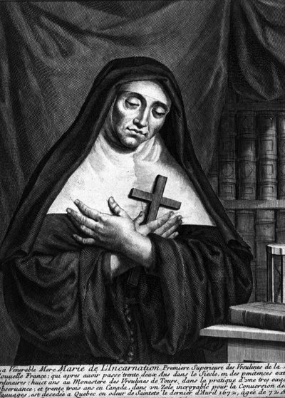 Den ärevördiga moder Maria av inkarnationen. av Unknown artist
