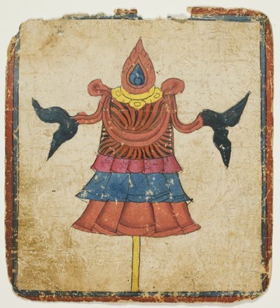 Segerbaneret (Dhwaja), från en uppsättning initieringskort (Tsakali) av Unknown artist