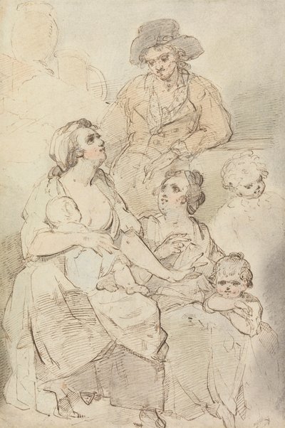 Den dygdiga familjen av Unknown artist