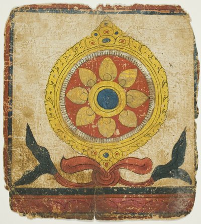Lagens hjul (Dharmachakra), från en uppsättning initieringskort (Tsakali) av Unknown artist