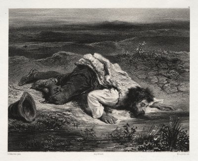 Den sårade briganden av Unknown artist