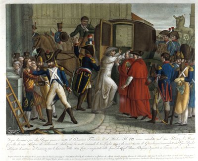 Gripandet av Pius VII (1742 - 1823) i Savona 1809. av Unknown artist