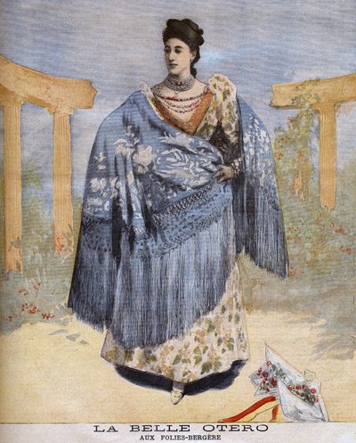 Den vackra Otero vid Folies-Bergères 1894 av Unknown artist