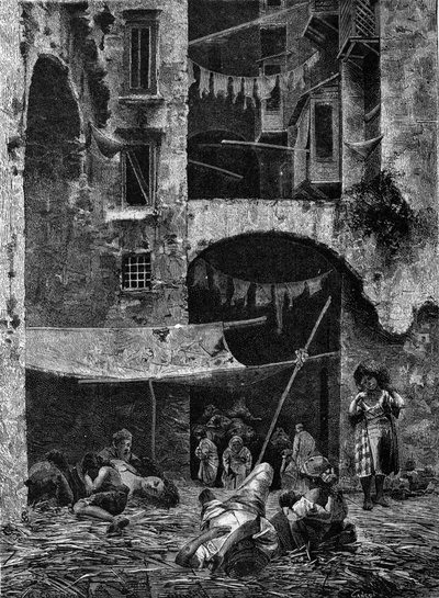 Koleraepidemin i Neapel 1836. av Unknown artist