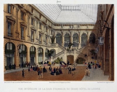 Grand Hôtel du Louvres hedersgård av Unknown artist