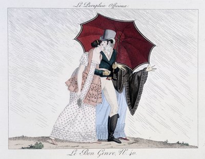 Det informella paraplyet - i "" Le Bon-genren"", nr. 40, sent 1800-tal av Unknown artist