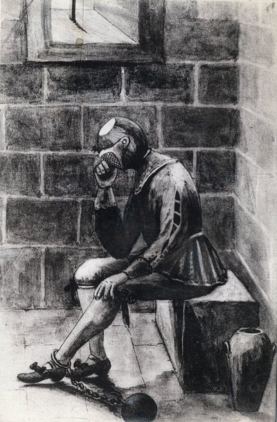 Mannen med järnmasken statsfånge internerades i fängelset på den heliga ön Margarita. av Unknown artist