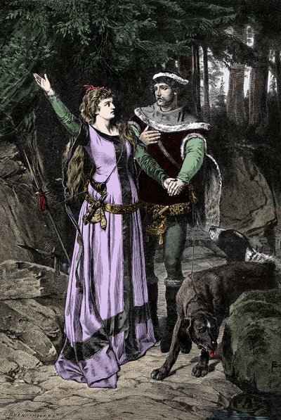 Mötet mellan kung Karl VIII (1470-1498) och Anne av Bretagne (1477-1514) av Unknown artist