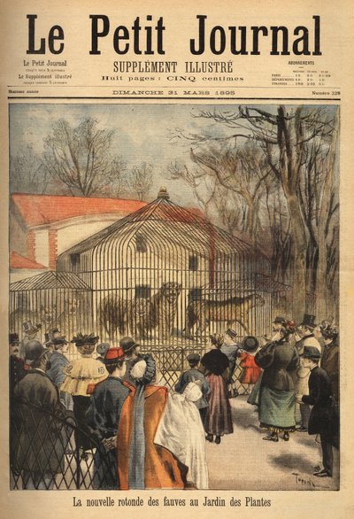 Odjurens nya rotunda i växternas trädgård i Paris. Gravyr i "" Le petit journal"" 1895-03-31. Selvas samling. av Unknown artist