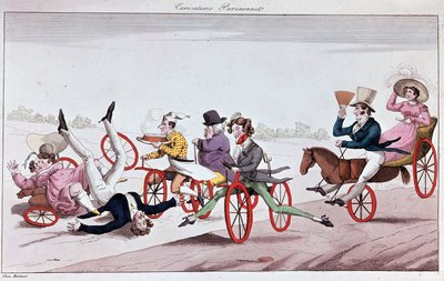 Nöjen och olägenheter med velocipeder och rikhästar av Unknown artist