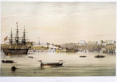 Hamnen eller Admiraut i Istanbul på 1800-talet av Unknown artist