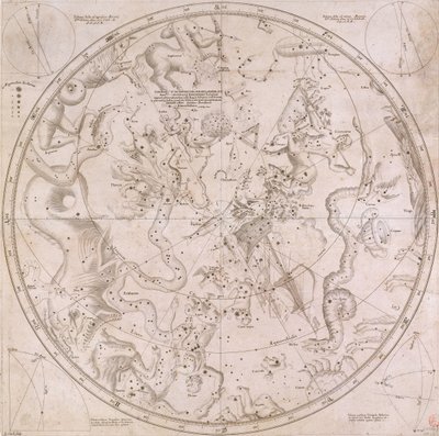 De viktigaste fixstjärnornas högra ascension och deklination på båda hemisfärerna till år 1678 av Unknown artist