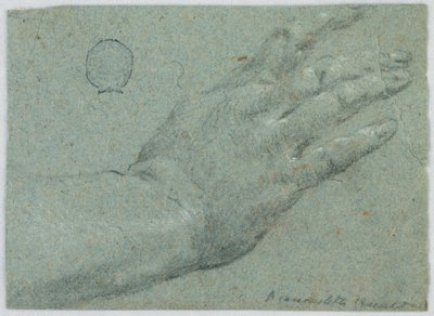 En mans högra hand av Unknown artist