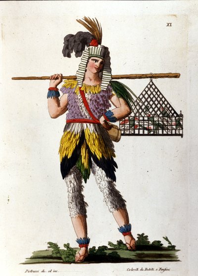 Rollen som Papageno, karaktären av Mozarts "" Trollflöjten (Die Zauberflote; Trollflöjten av Unknown artist