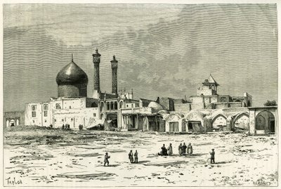 Fatmas grav i Koum, etsat av Taylor, efter ett fotografi, för att illustrera berättelsen "" Persia, Chaldee och Susiane"" 1881-82, av Jane Dieulafoy (nee Magre) av Unknown artist