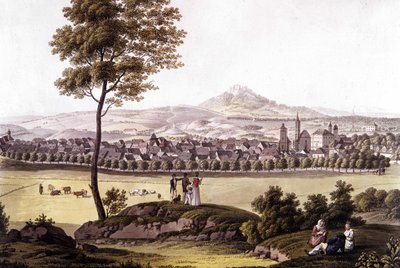 Staden Toeplitz (Toplitz) i Böhmen i slutet av 1700-talet. av Unknown artist