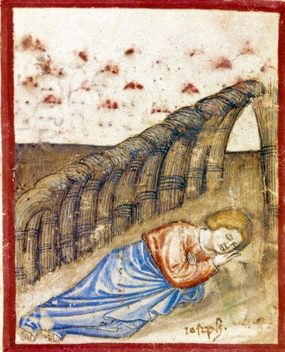 The Vision of Joseph, son of Jacob Miniature hämtad från Codex 212 (eller Paduan Codex eller Bible of Padua) 1390-1400 Rovigo, Accademia dei Concordi av Unknown artist