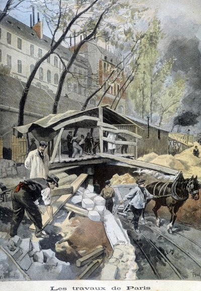 Metrons verk i Paris - i "" Le Petite Journal", maj 1899 av Unknown artist