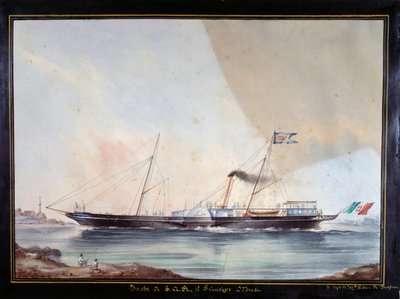Prins Oddones, hertigen av Montferrats yacht (akvarell av Unknown artist