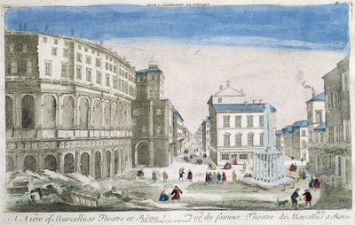 Marcellus teater i Rom - Optisk vy av Unknown artist