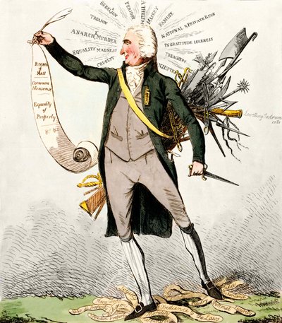 Thomas Paine (1737-1809), brittisk författare och politiker med "mänskliga rättigheter". av Unknown artist