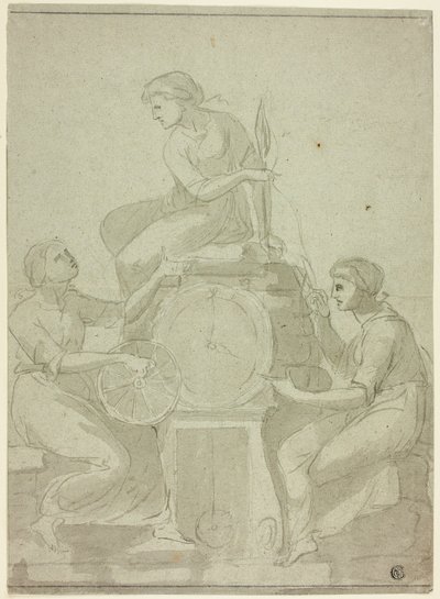 Three Fates (Design för klocka) av Unknown artist