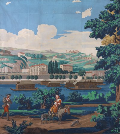 Tre sammanfogade paneler: Synpunkter från Lyon av Unknown artist