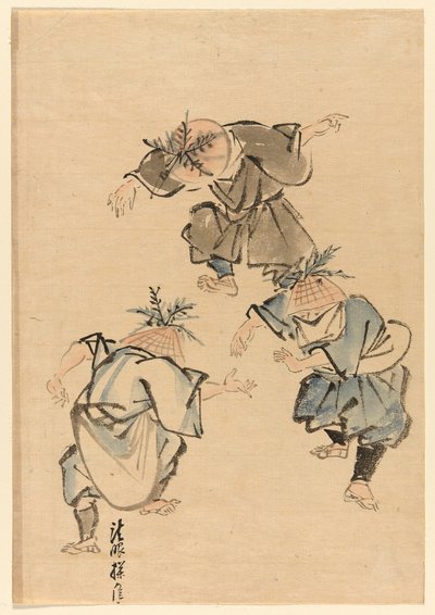 Tre dansare av Unknown artist