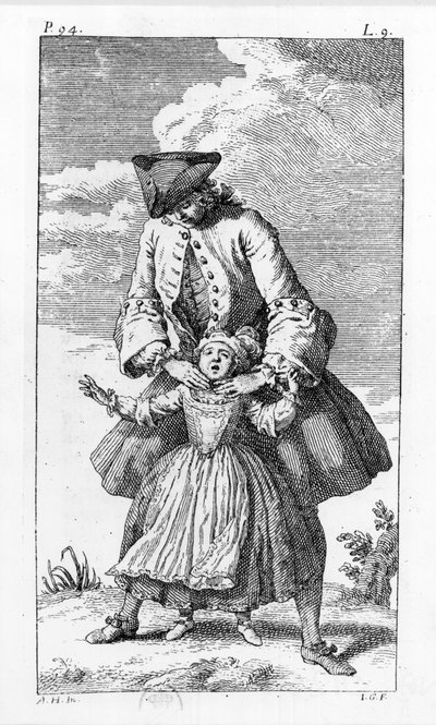 Behandlingar för barn - i ”” Ortopedi eller konsten att korrigera och korrigera kroppens svårigheter””, av M. Audry, rådman hos Kungl. av Unknown artist