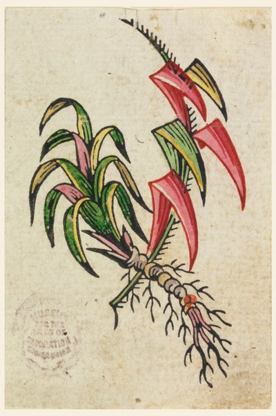 Provbevis för en tryckt textil av Unknown artist