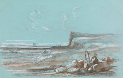 Två fiskare på en strand av Unknown artist