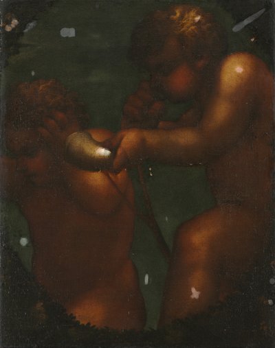 Två Putti av Unknown artist