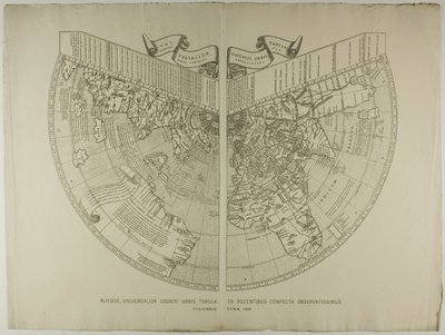 Universalior Cogniti Orbis Tabula, Ex Recentibus Confecta Observationibus Ruysch av Unknown artist