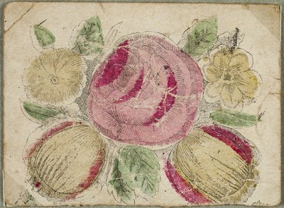 Valentin utan titel (rosa och gula blommor) av Unknown artist