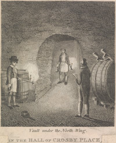 Vault under North-Wing i Hall of Crosby Place; sida 81 (volym ett) av Unknown artist