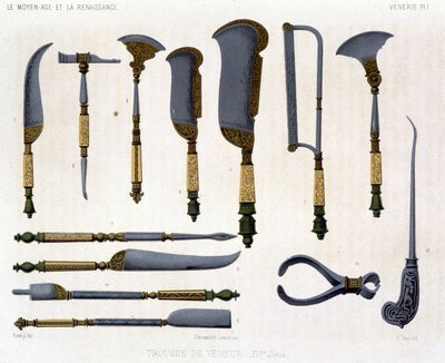 Venery board: 1500-tals vener kit. I "" Medeltiden och renässansen"" av Lacroix. av Unknown artist