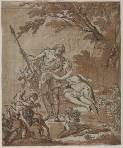 Venus och Adonis av Unknown artist