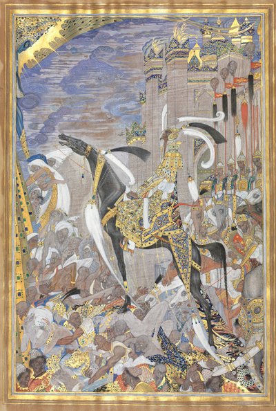 Segerrik armé går in i staden efter belägringen av Unknown artist