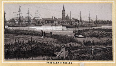 Vy över Antwerpen, Belgien (den flamländska regionen). av Unknown artist