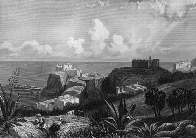 Utsikt över Cape Pescade i Algeriet på 1800-talet, i "L