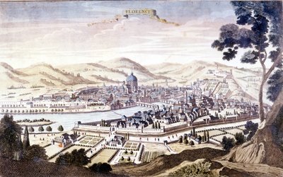 Utsikt över Florens på 1700-talet. av Unknown artist